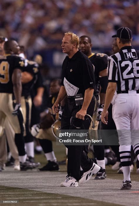 Head coach Jim Haslett of the New Orleans Saints reacts on the... News ...