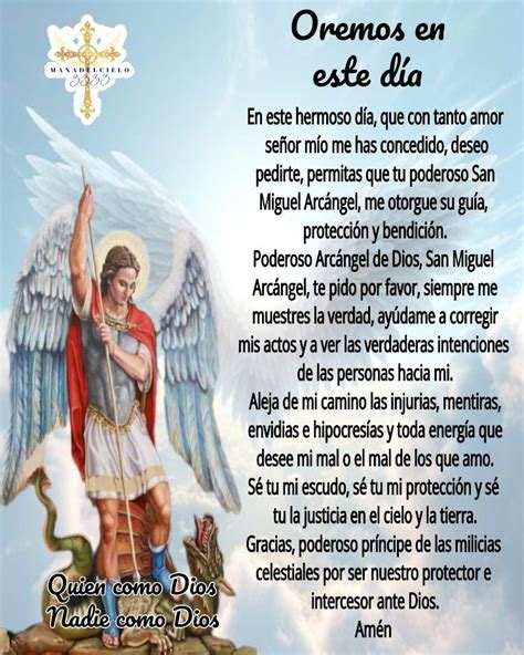 San Miguel Arcángel Oración San miguel arcangel oracion Oraciones