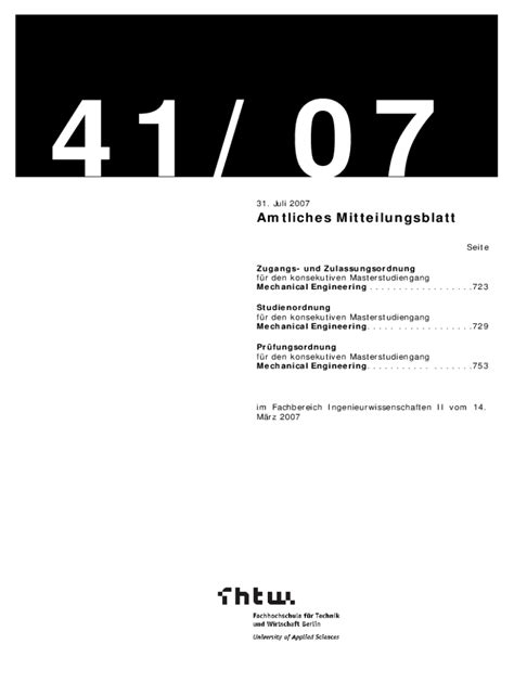 Ausf Llbar Online Amtliches Mitteilungsblatt Ordnungen Fr