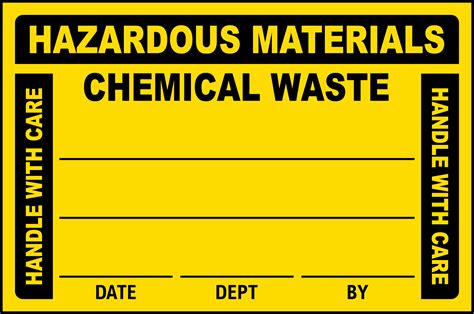hazardous materials chemical waste label save