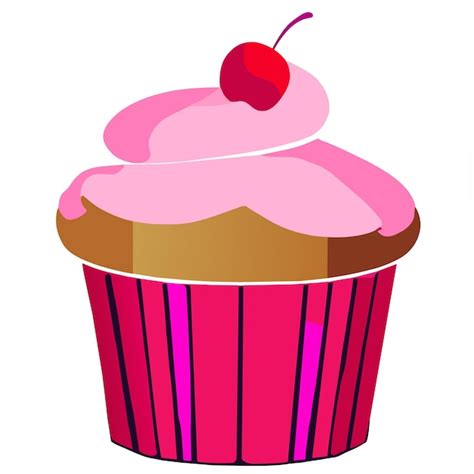 Premium Vector Cupcake Vector Illustration