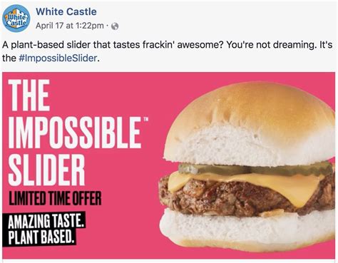 White Castle “THE IMPOSSIBLE SLIDER” : r/vegan