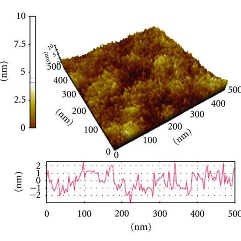 Afm Image Of A Bare Glass Chip Surface Scan Size 500 Nm × 500 Nm