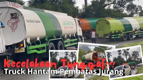 Kecelakaan Tunggal Truck Hantam Pembatas Jurang Geurutee YouTube