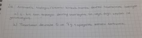 oer aritmetik toplayici cikarici birlesik mantik cheggcom