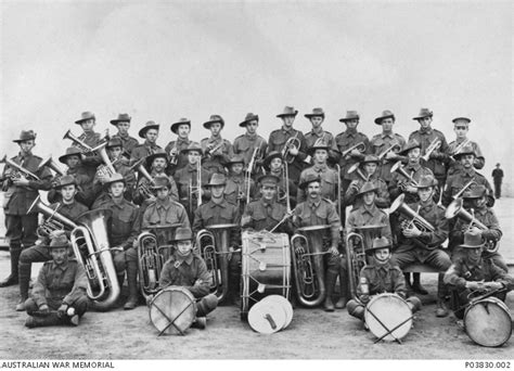 Group Portrait Of The Holsworthy Infantry Band 1915 Identified Left