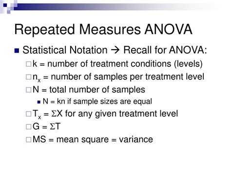 Ppt Repeated Measures Anova Powerpoint Presentation Free Download Id 6565630