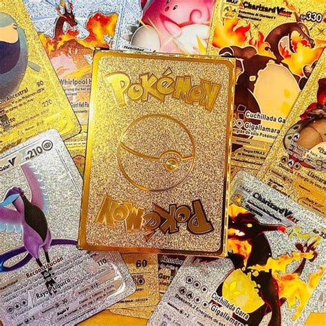 Lote 10 Cartas Pokémon Metálicas Oro Y Plata Vvmax Cuotas Sin Interés