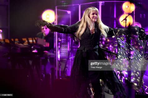 Inductee Stevie Nicks Performs At The 2019 Rock And Roll Hall Of Fame