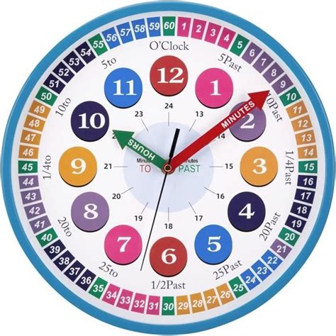 Horloge Murale Silencieuse Pour Enfant Vintage Cm Chiffres