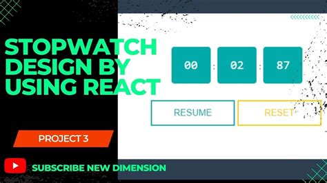 Stopwatch Design Using React Js Youtube