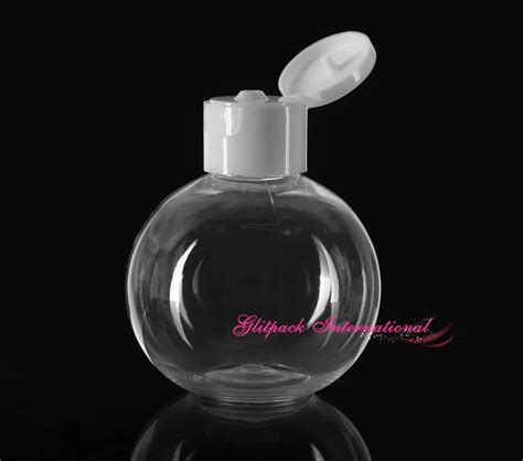 Unique Shape 50pcs Lot 120ml White Flip Top Spherical Bottles 4 2oz