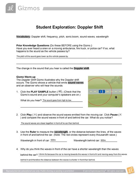 The Doppler Effect Worksheet Education Worksheets Library