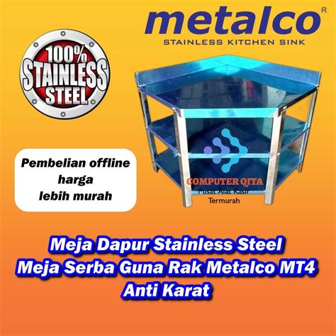 Jual Meja Dapur Stainless Steel Metalco MT4 Meja Serba Guna Anti