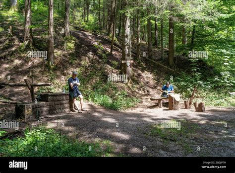 Fountain At A Resting Place In The Forest Hi Res Stock Photography And