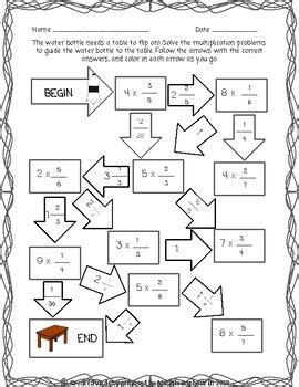 Multiply Fractions By Whole Numbers Maze By Mags Loves Math TpT