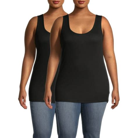 Terra And Sky Womens Plus Size Everyday Essential Layering Tank Top 2