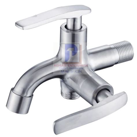 Stainless Steel Sus 304 Two Way Water Tap Toilet Plumbing Laundry Garden Tap Bathroom Fixtures