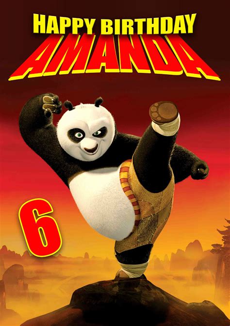 Personalised Kung Fu Panda Birthday Any Occasion Greeting Card Ebay