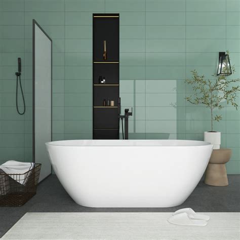 Bossicavelly X Freestanding Soaking Plastic Acrylic Bathtub Wayfair