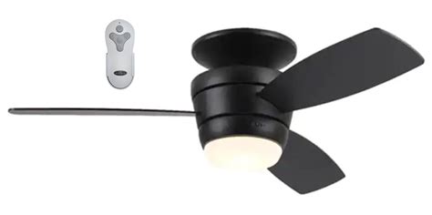 Harbor Breeze Mazon 44 In Black Led Indoor Flush Mount Ceiling Fan With