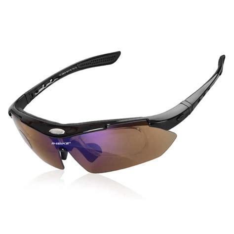 Bmdt Inbike Cycling Glasses Uv Proof Polarized 5 Lens Frame Eyewear