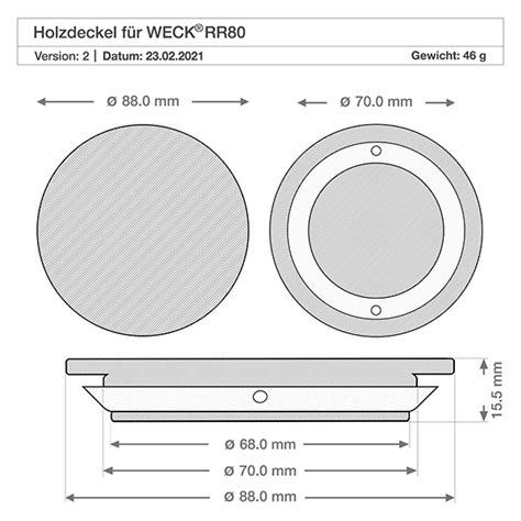 Weck Ml Delikatessenglas Mit Holzdeckel Verschluss