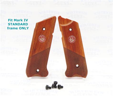 Factory Ruger Mark Iv Half Checkered Laminated Wood Grips