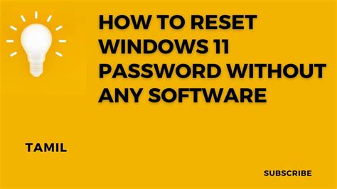 How To Reset Windows Password Without Any Software Password Reset