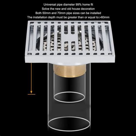 Msa Ensemble De Siphon De Sol En Acier Inoxydable Siphon De Sol De