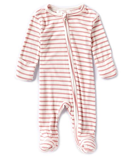 Starting Out Baby Girls Newborn 9 Months Striped Round Neck Long Sleeve