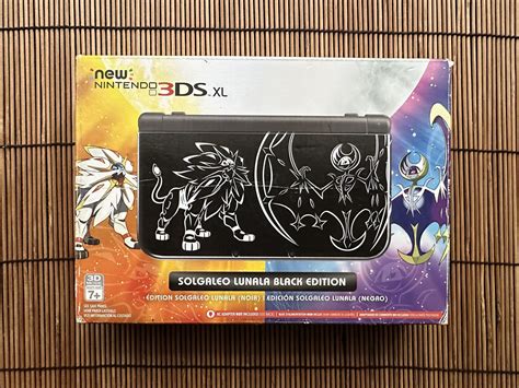 New Nintendo 3DS XL Pokémon Solgaleo And Lunala Black Limited Edition