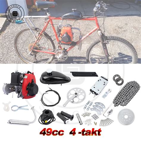 Oukaning Cc Stroke Gas Motor Bicycle Engine Kit Single Cylinder Air