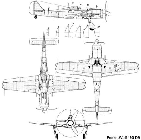 "Fw-190D9" Plans - AeroFred - Download Free Model Airplane Plans