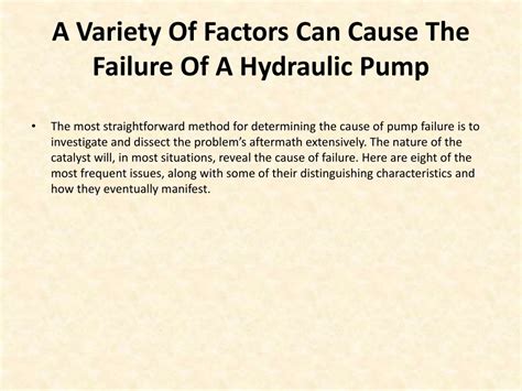 Ppt Type Of Reason The Hydraulic Pump Powerpoint Presentation Free