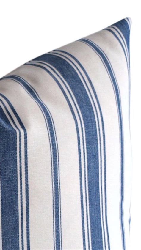 Ticking Pillow Cover Farmhouse Stripe Pillow French Country Pillow