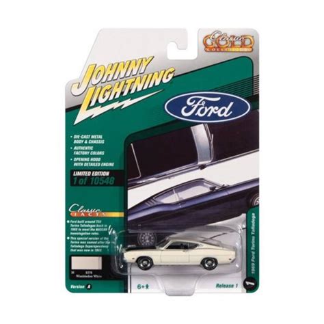 Miniatura Carro Ford Torino Talladega Classic Gold Branco