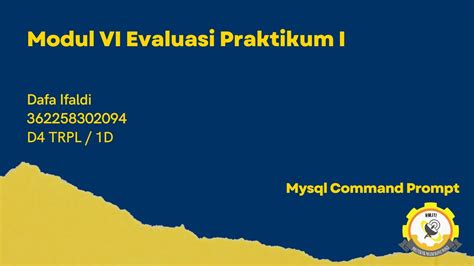 Modul Vi Evaluasi Praktikum I Tugas Basis Data Youtube