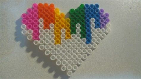 Arcoiris De Corazon Hama Beads Perler Beads Beads