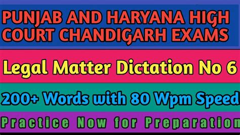 High Court Dictation High Court Dictation 80 Wpm English Legal