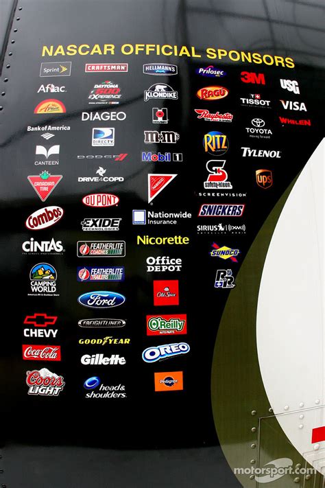 Nascar Sponsors Are Listed On The Side Of The Sprint Cup Trailor