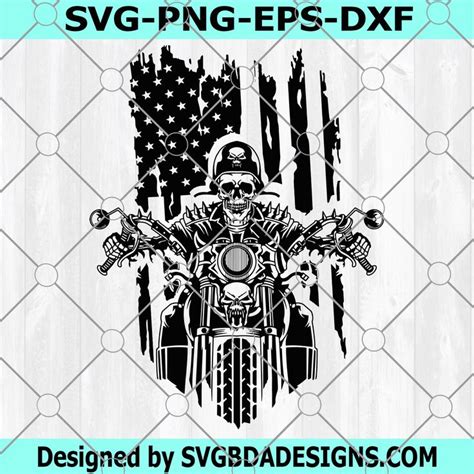 Usa Biker Skull Svg Biker Skull Svg Skull Clipart Us Biker Svg