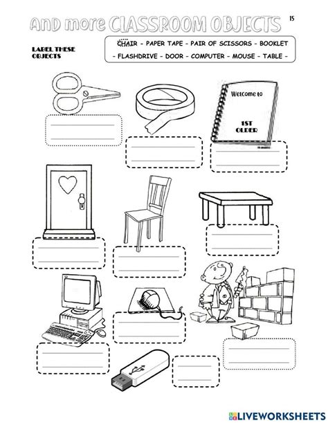 School Supplies Online Exercise For 1st Grade Live Worksheets