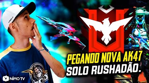 🔴ao Vivo 🔴free Fire Pegando Nova Ak47 Solo RushadÃo Rumo A Bronze 🔥