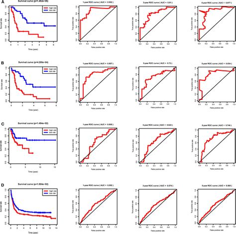 Survival Curves And Roc Curves For The Training Internal Validation