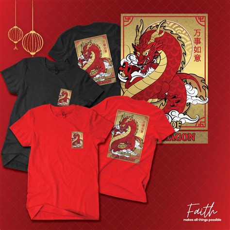 Jual Kaos Imlek 2024 Naga Year Of The Dragon Jumbo Big Size Shopee