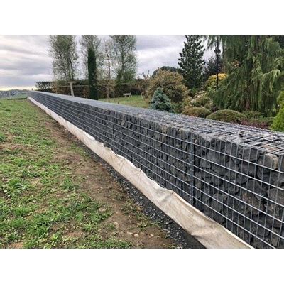 Gabion Rempli Pr T Poser Basalte Noir Thomas Sograma Thomas