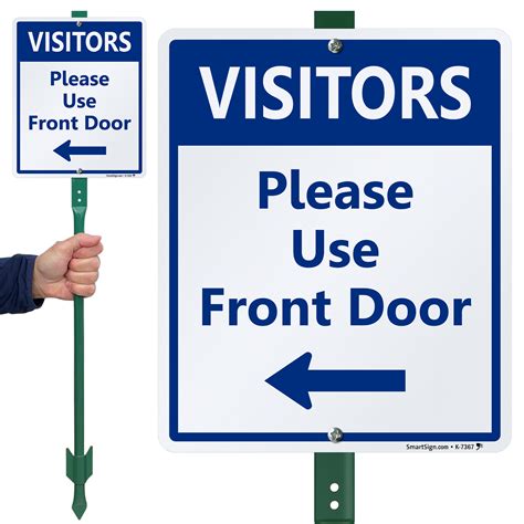 Visitor Signs All Visitor Must Sign In Signs