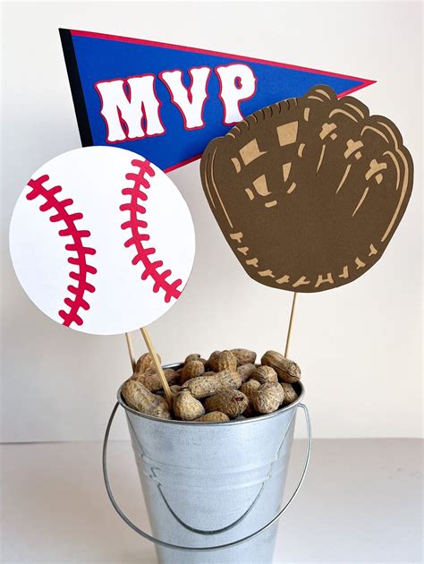 Baseball centerpiece baseball party decor baseball party decorations baseball sticks baseball ...