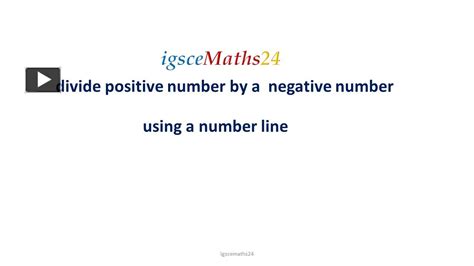 PPT Igsce Maths Dividing A Positive By A Negative Number PowerPoint